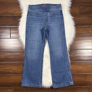 Spanx Women's Size Petite Medium MP Crop Kick Pull On Denim Jeans 20541Q